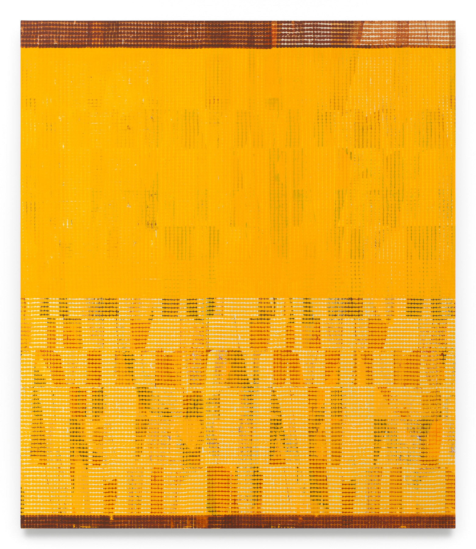 Aggregate 14 (Gold Veil), 2024, Oil and acrylic on canvas on panel, 70 x 60 inches, 177.8 x 152.4 cm, MMG#36423