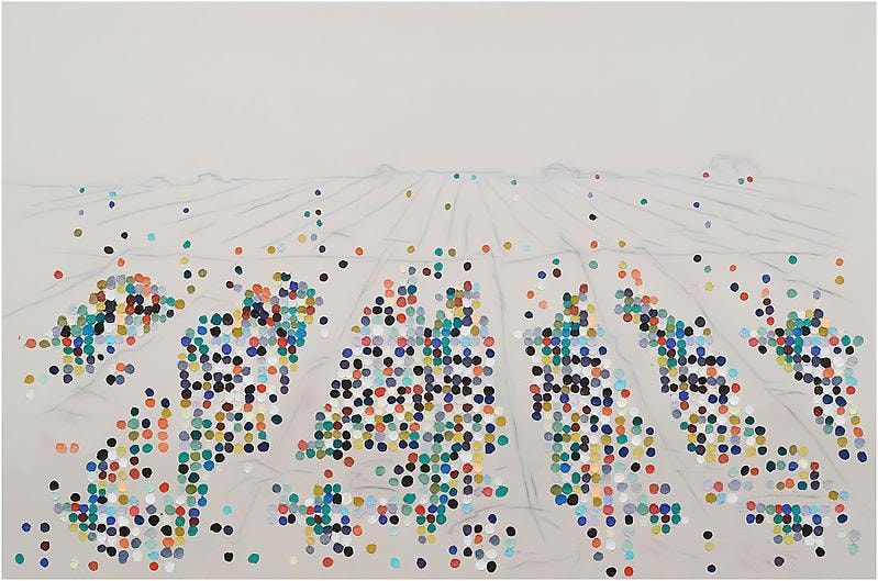 &quot;633 (Field 2),&quot; 2012, Oil on linen, 60 x 90 inches, 152.4 x 228.6 cm, A/Y#20585