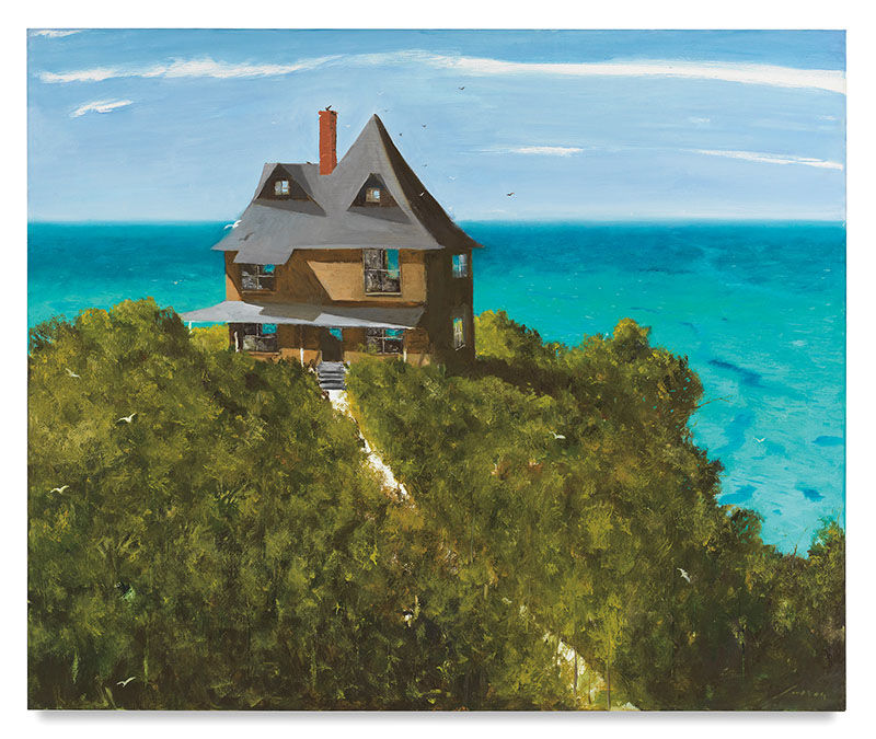 An American Poet lives here, 2017, Oil on canvas, 60 x 72 inches, 152.4 x 182.9 cm, MMG#29879