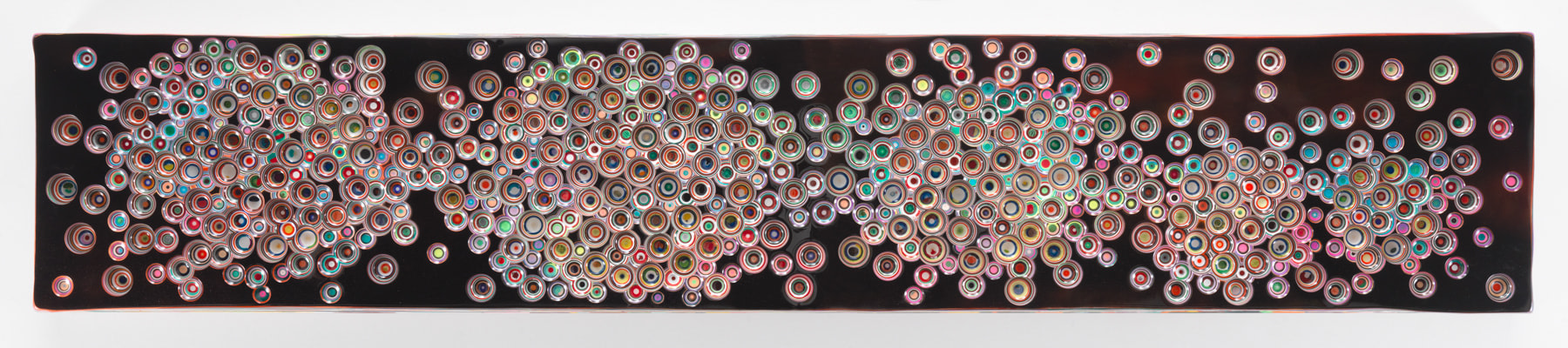 BOYWITHSCHATZITUDE, 2016, Epoxy resin and pigments on wood, 18 x 96 inches, 45.7 x 243.8 cm, AMY#28439