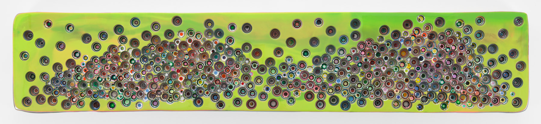 SUDDENLYFOURSNOTFIVES, 2016, Epoxy resin and pigments on wood, 18 x 96 inches, 45.7 x 243.8 cm, AMY#28365