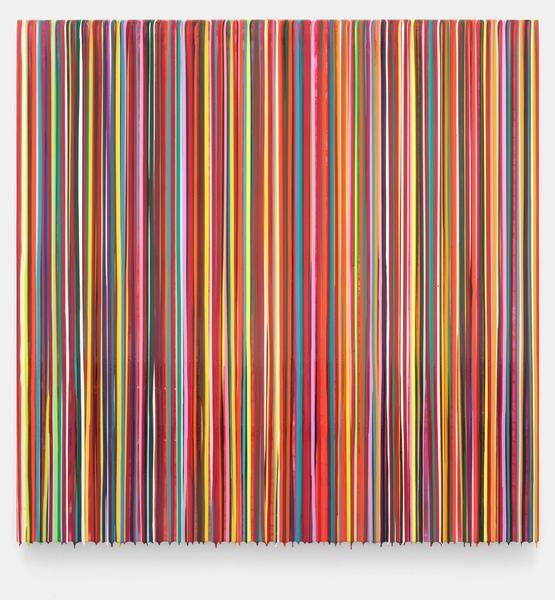 Markus Linnenbrink, TRITTBRETTEAHRER(RED), 2014, Epoxy resin and pigments on wood, 60 x 60 inches, 152.4 x 152.4 cm, A/Y#22164