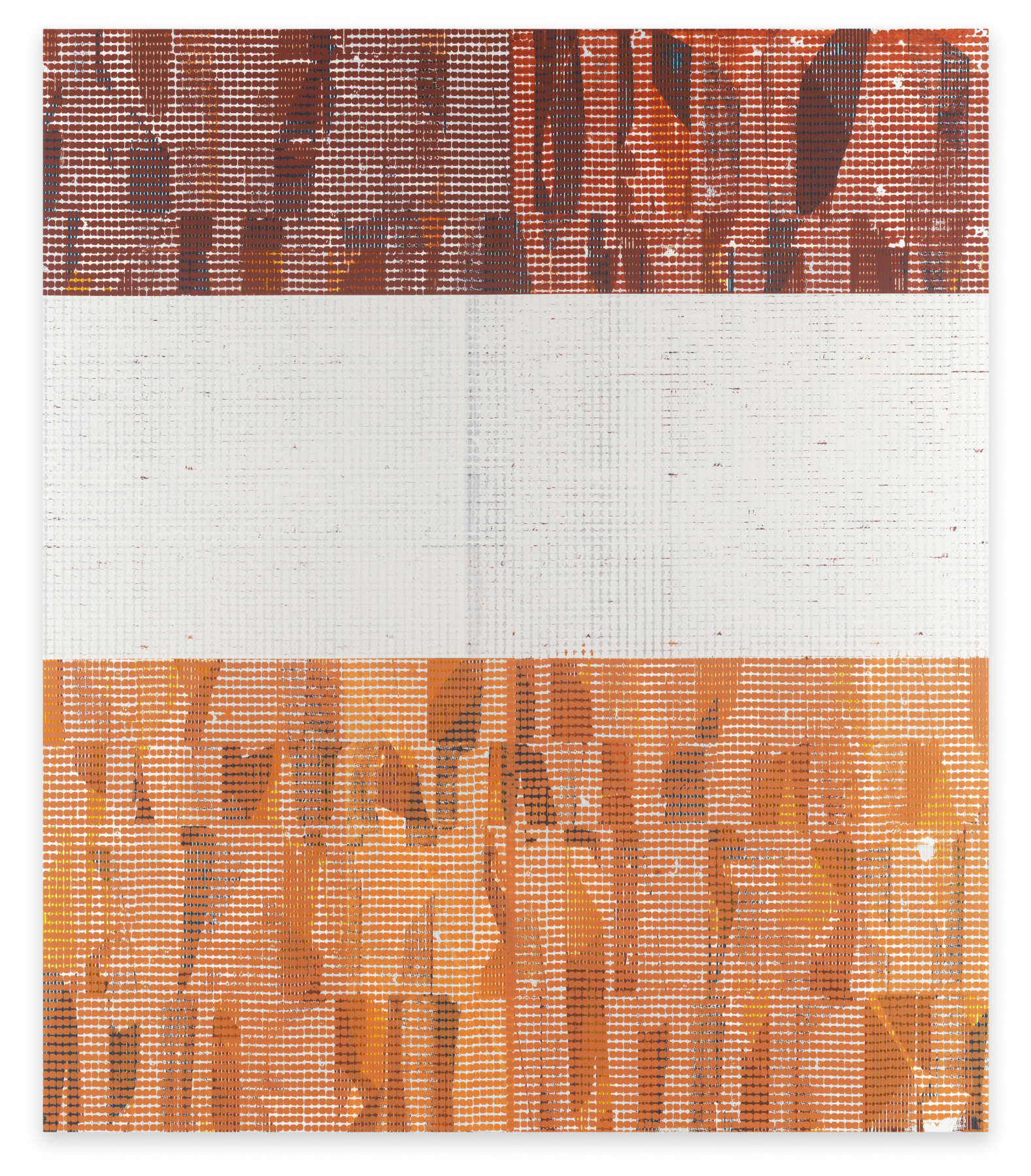 Aggregate 7 (autumn), 2023, Oil and acylic on canvas over panel, 70&nbsp; x 60 inches, 177.8 x 152.4 cm, MMG#35022