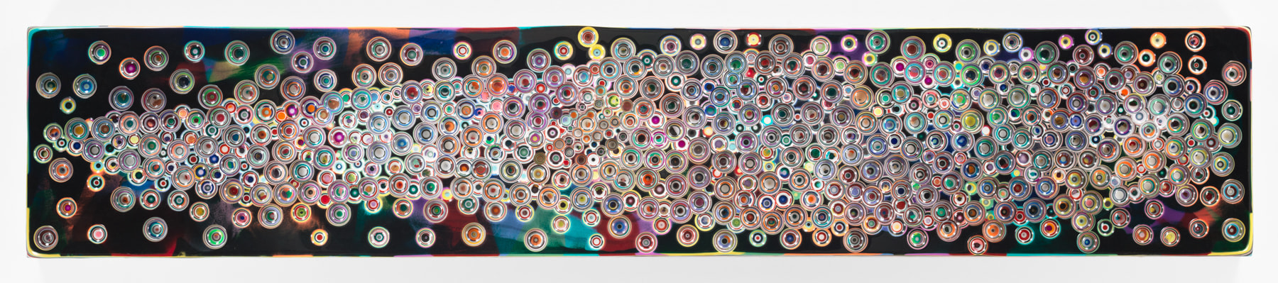 BECAUSENIGHTITISNOWANDSOON, 2016, Epoxy resin and pigments on wood, 18 x 96 inches, 45.7 x 243.8 cm, AMY#28220
