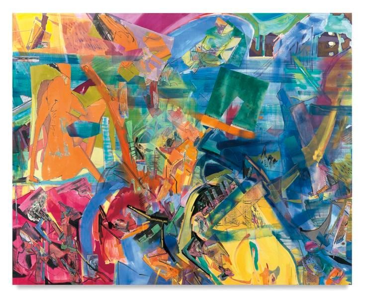 West Drift, 2016, Acrylic, oil, and collage on canvas, 80 x 100 inches, 203.2 x 254 cm, AMY#28314