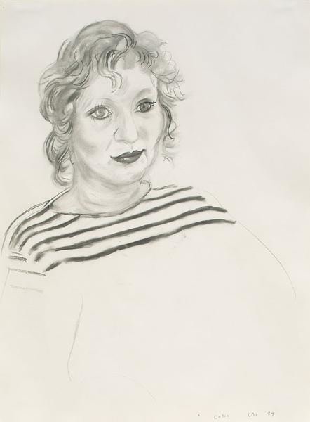 David Hockney, Celia, 1984, Charcoal on paper, 29 1/2 x 22 1/2 inches, 74.9 x 57.2 cm, A/Y#3451