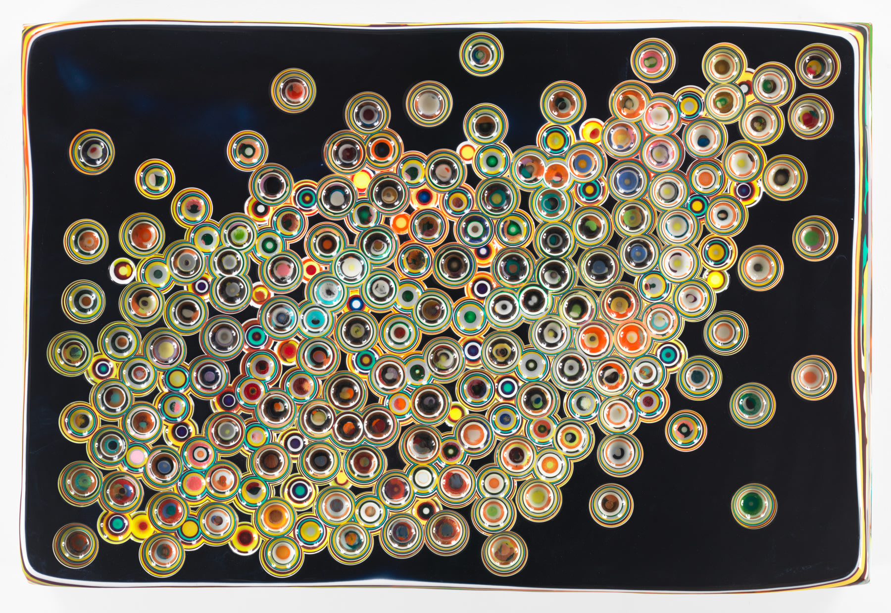 CONSTANTLYSIMULTANEOUSLY, 2016, Epoxy resin and pigments on wood, 24 x 36 inches, 61 x 91.4 cm, AMY#28219