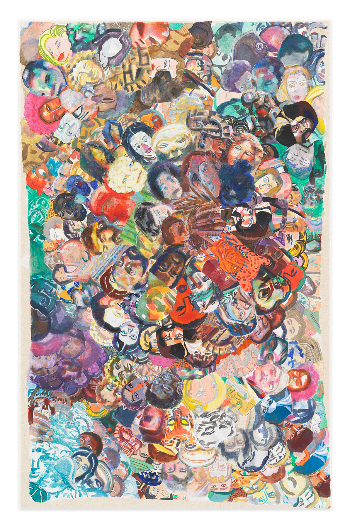 neuralfacespace, 2023, Acrylic on canvas, 41 1/2 x 26 1/4 inches, 105.4 x 66.7 cm,&nbsp;MMG#35427