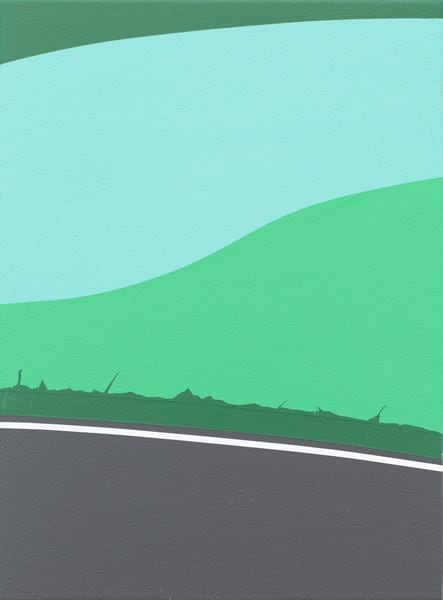 Brian Alfred, Green Bend, 2015, Acrylic on canvas, 12 x 9 inches, 30.5 x 22.9 cm, A/Y#22389