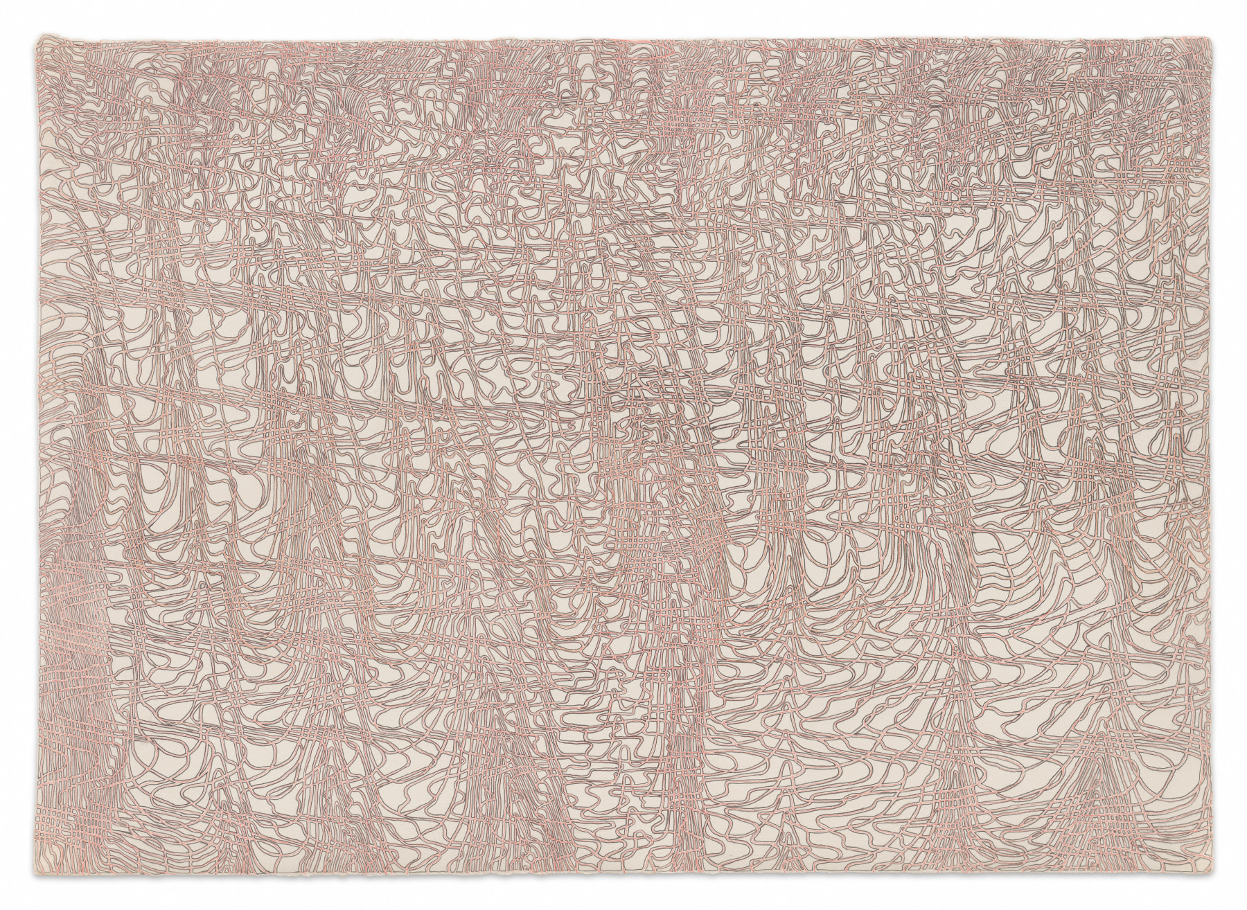 Spoolstrata, 2023, Graphite on paper, 22 3/8 x 31 1/16 inches, 56.8 x 78.9 cm