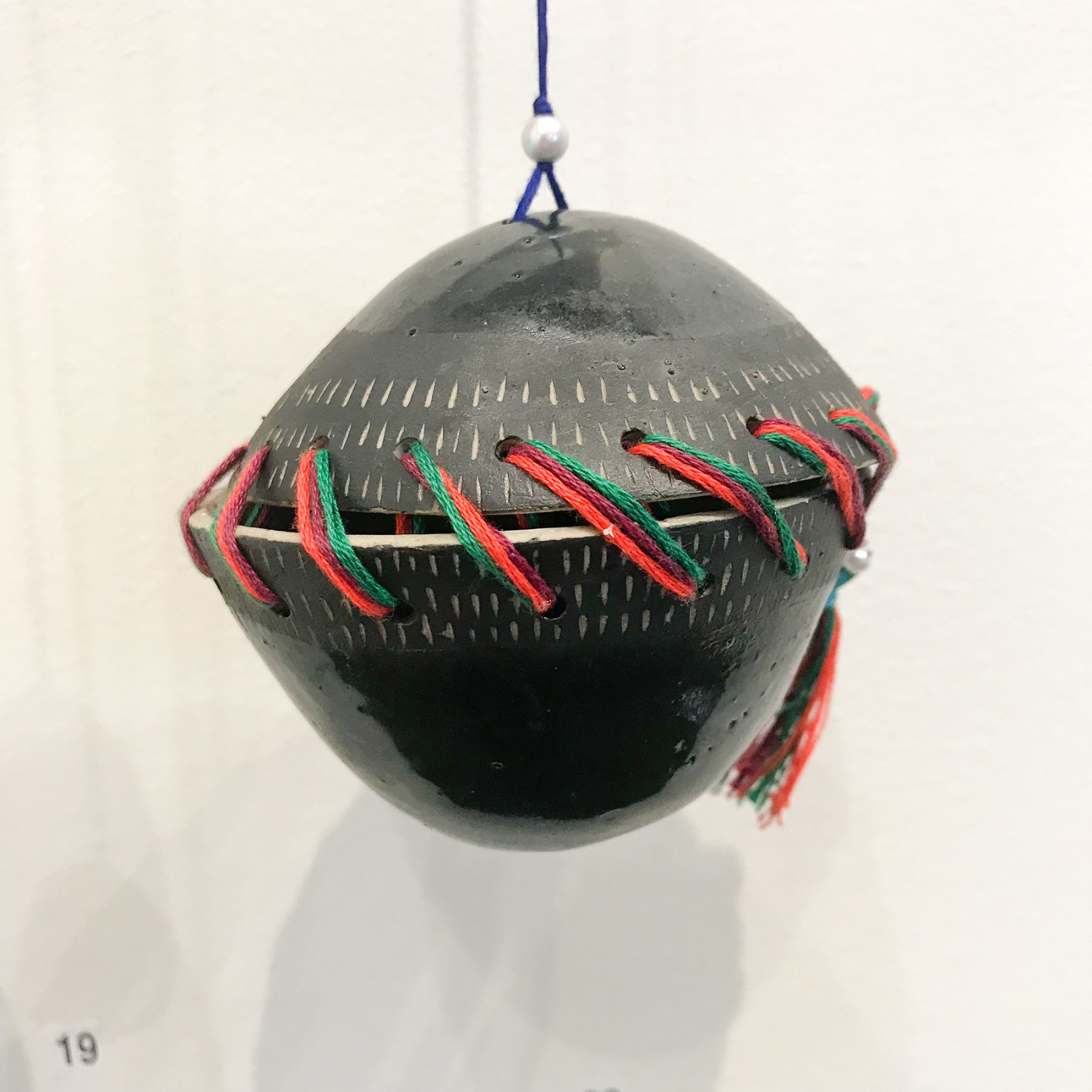 Amanda Humphries, Loop Circuit (Upside Down Descartes) recycled stoneware with thread 2018