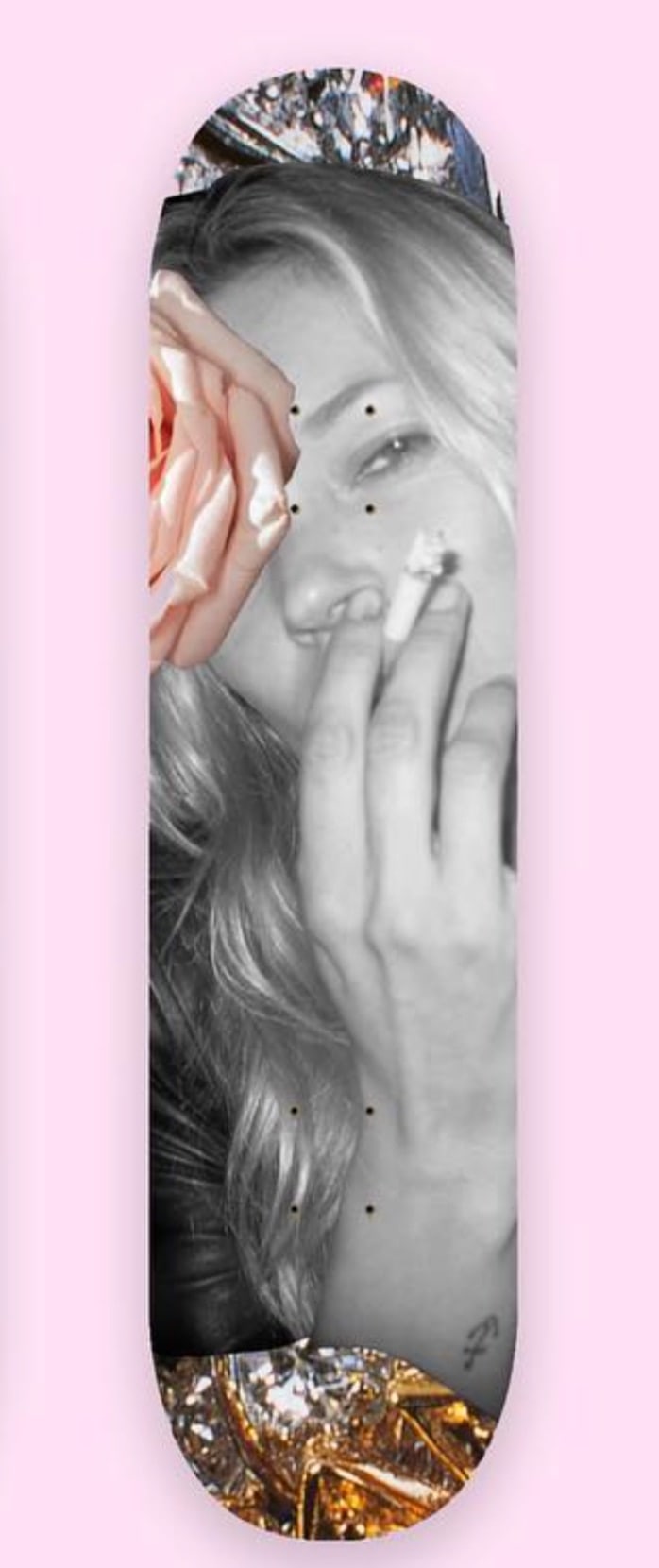 Michael Stiegler  An English Rose (Pink) Dina Broadhurst x Michael Stiegler X Kate Moss Colab, 2019 skateboard