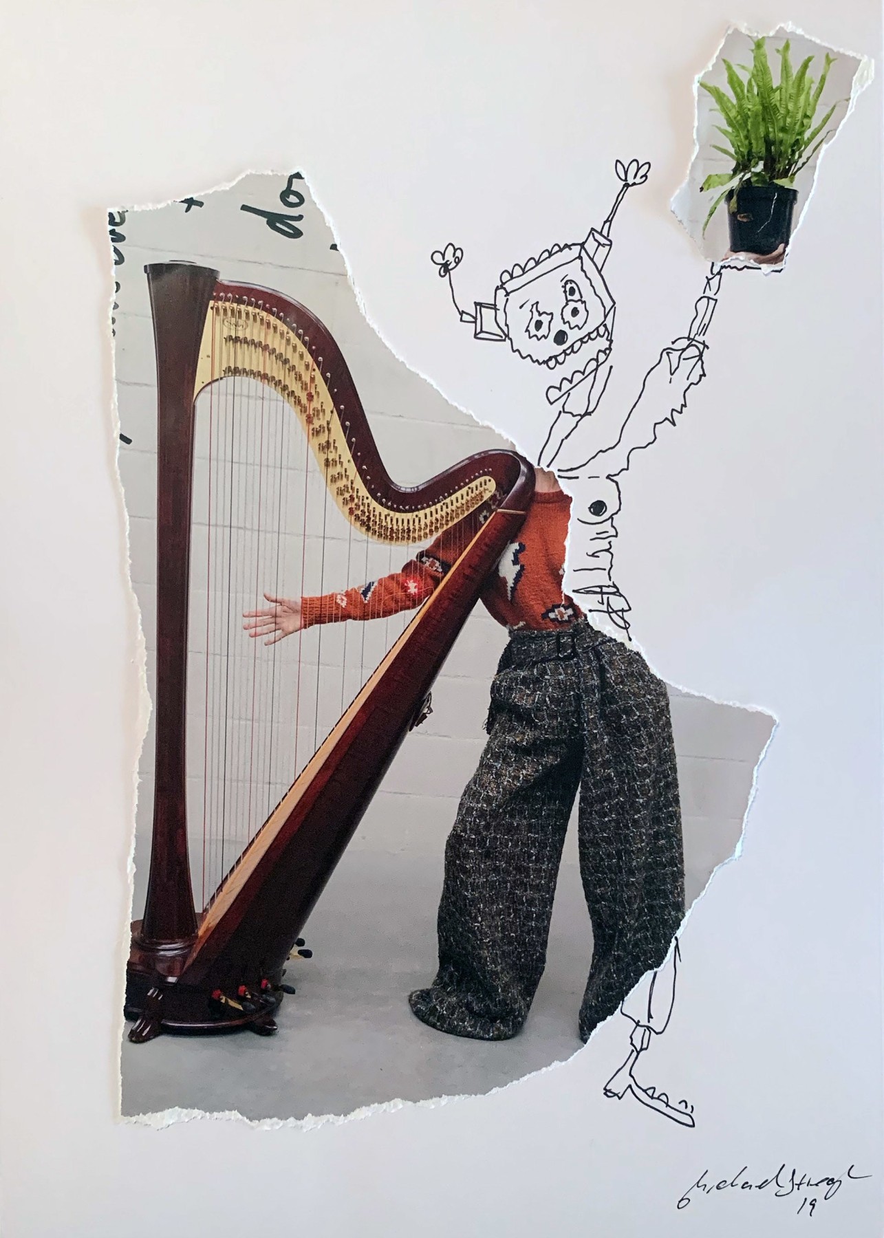 Michael Stiegler  Plant Music, 2019 art from the exhibition on Bowery at Lone Goat Gallery