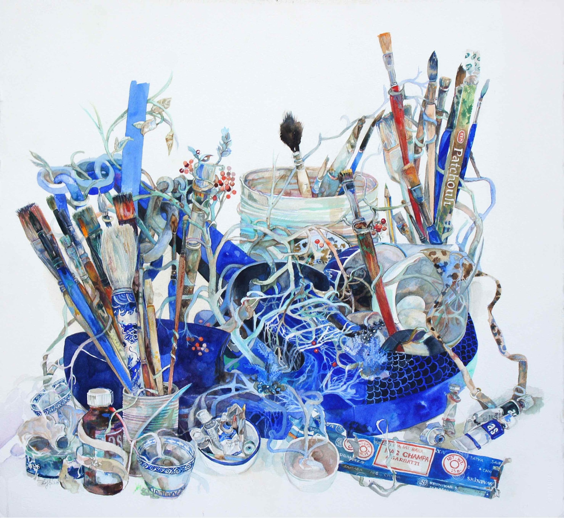 Amanda Humphries, Still Life Study (Perth) 5/5  watercolour and pencil on paper  60 x 60cm  ​2018