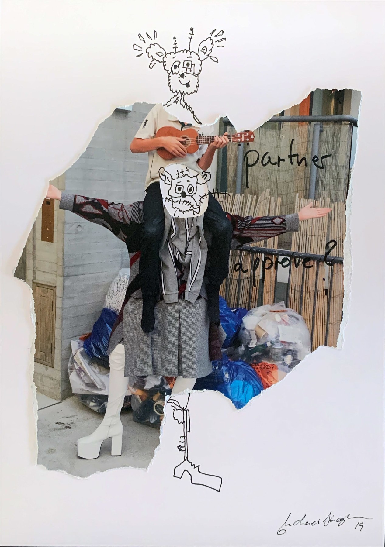 Michael Stiegler  Partner Approve, 2019 art from the exhibition on Bowery at Lone Goat Gallery