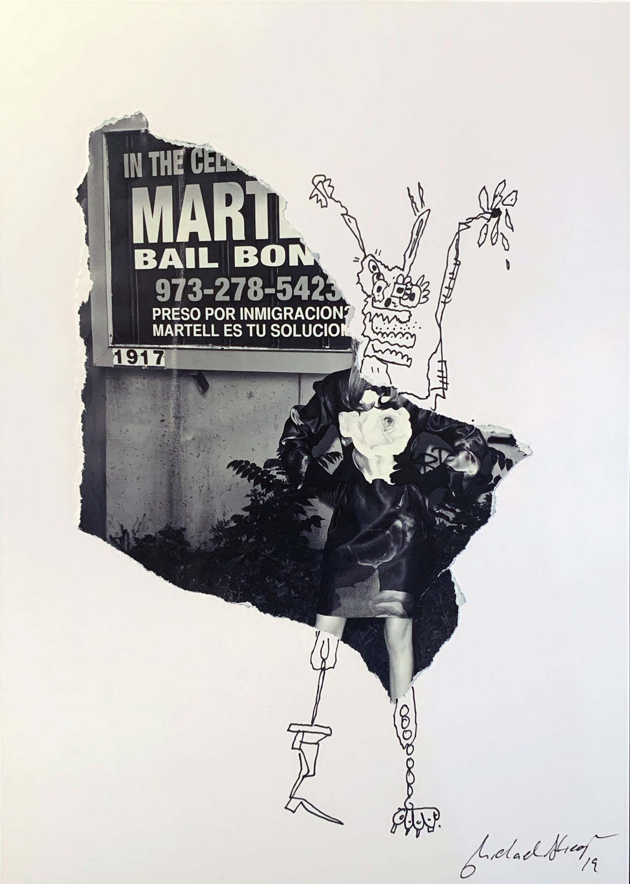 Michael Stiegler  Bail Bonds, 2019 art from the exhibition on Bowery at Lone Goat Gallery