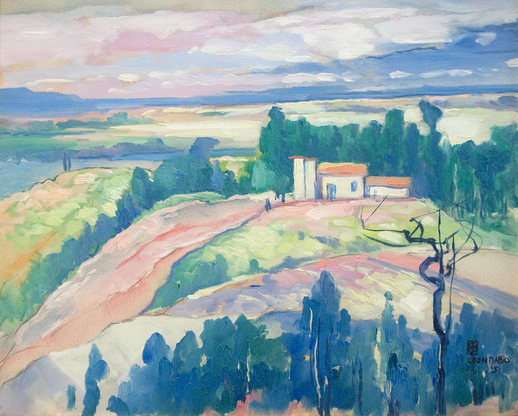 LEON DABO (1864-1960) , Maison - Aix en Provence, 1951