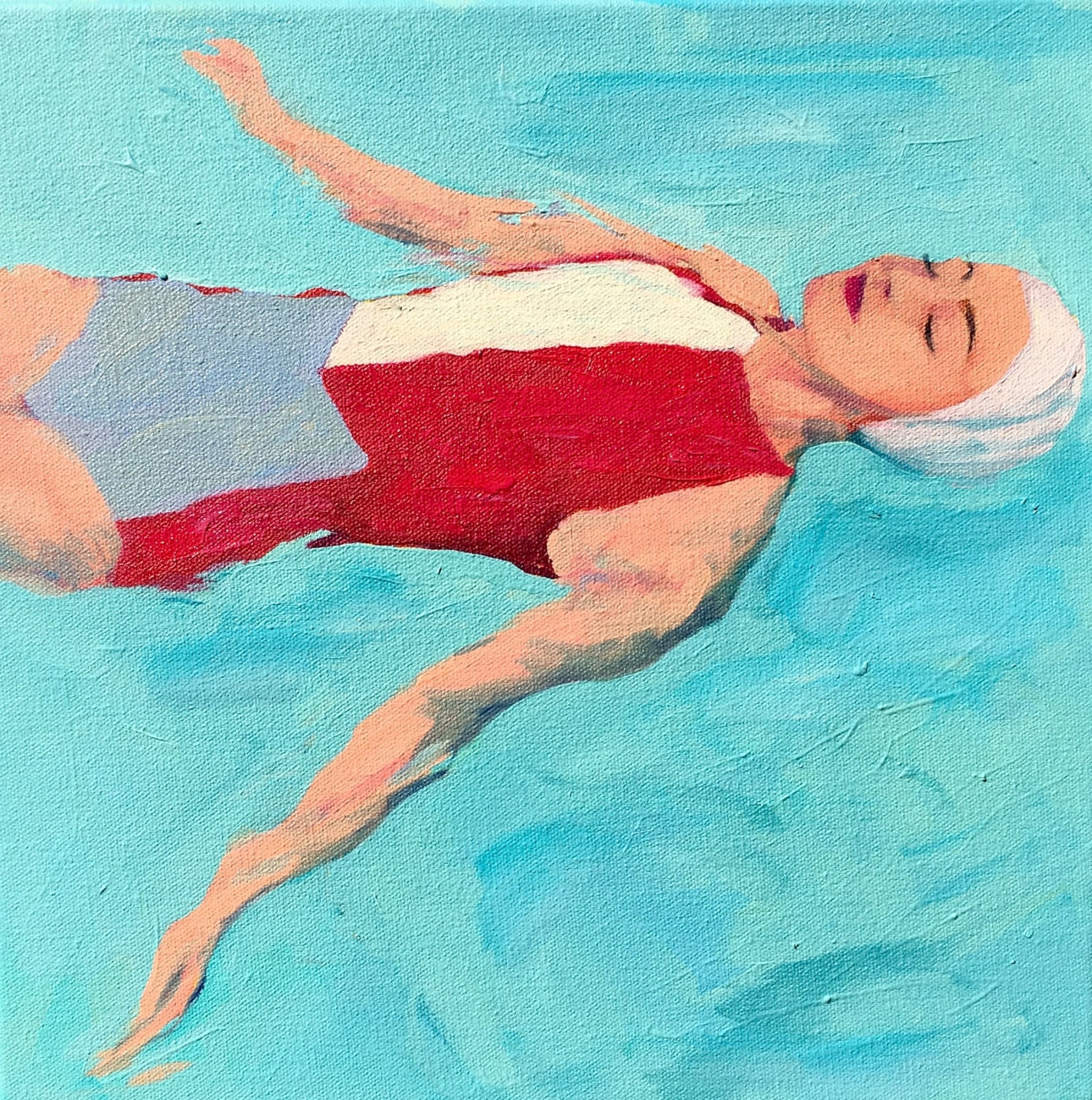TRACEY SYLVESTER HARRIS , Floating Swimmer, 2018