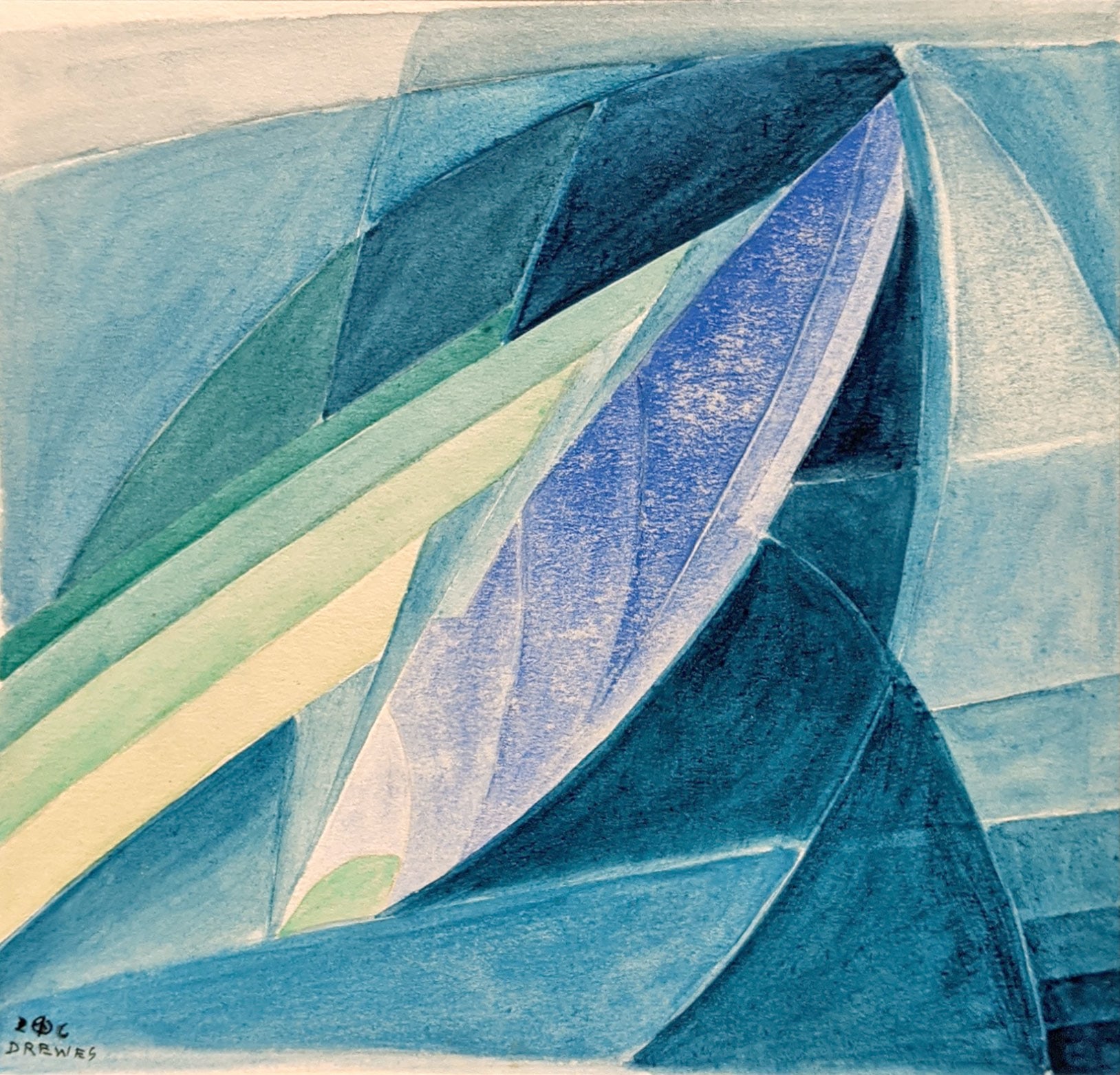 WERNER DREWES (1899-1985), Enfolding Light - Mural Design, 1926
