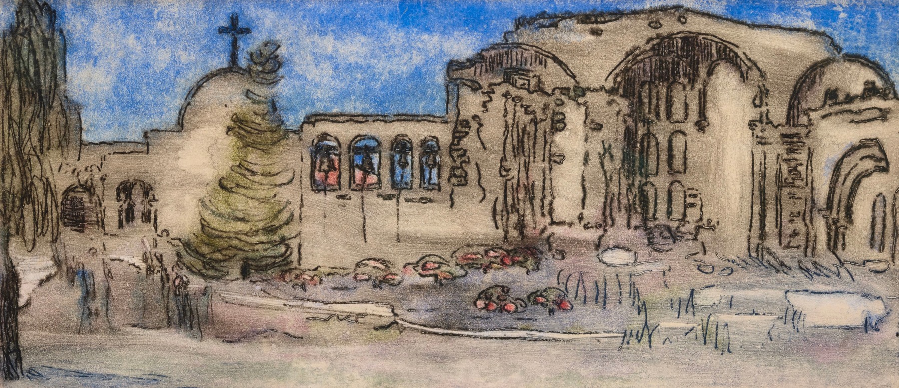 NELL BROOKER MAYHEW (1876-1940), San Juan Capistrano Mission - Major Work,