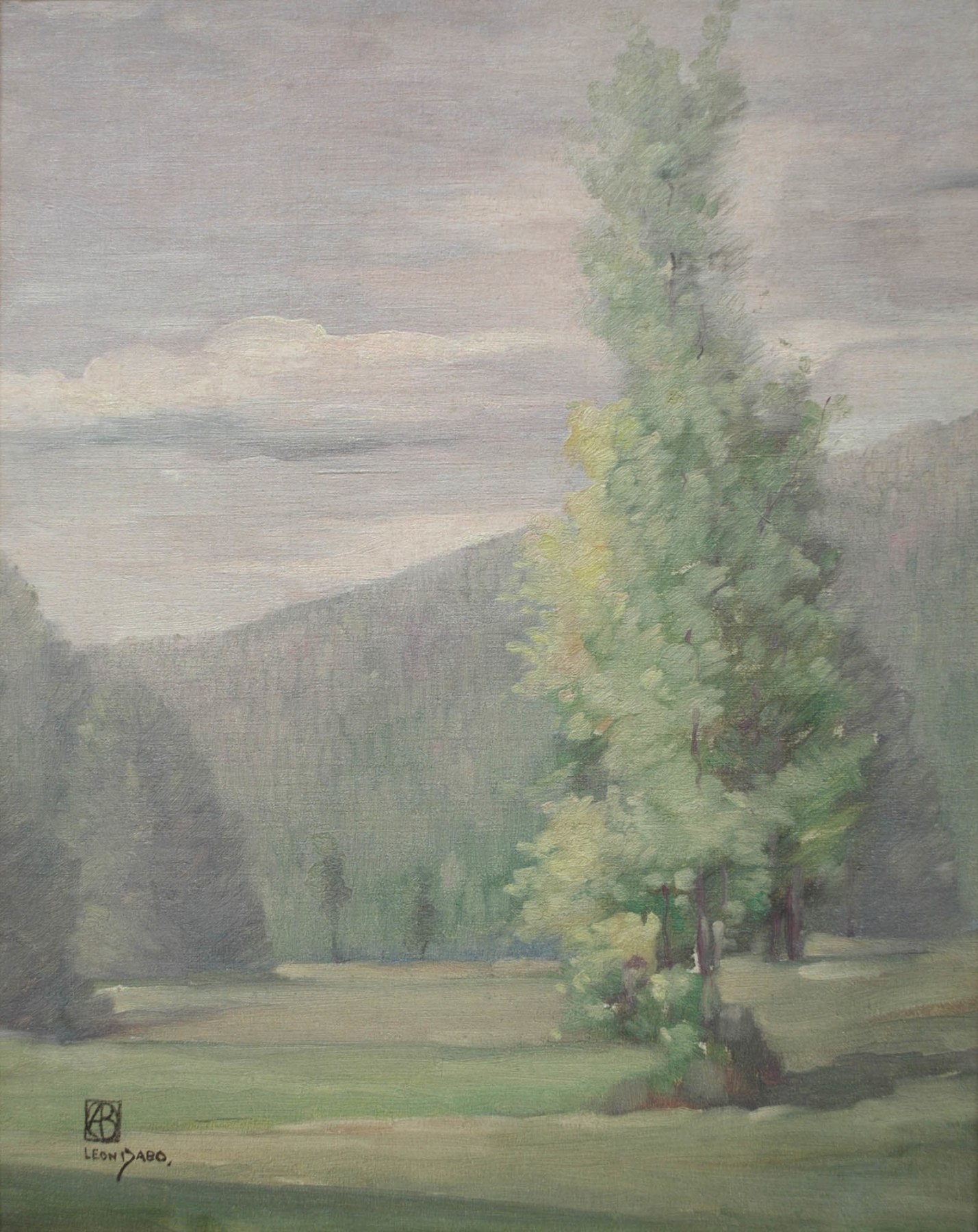 Leon Dabo, Trees invade the fields, c 1900