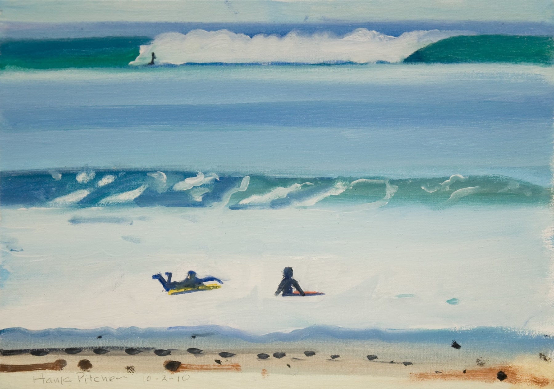 HANK PITCHER (b. 1949), 3 Surfers, 2010