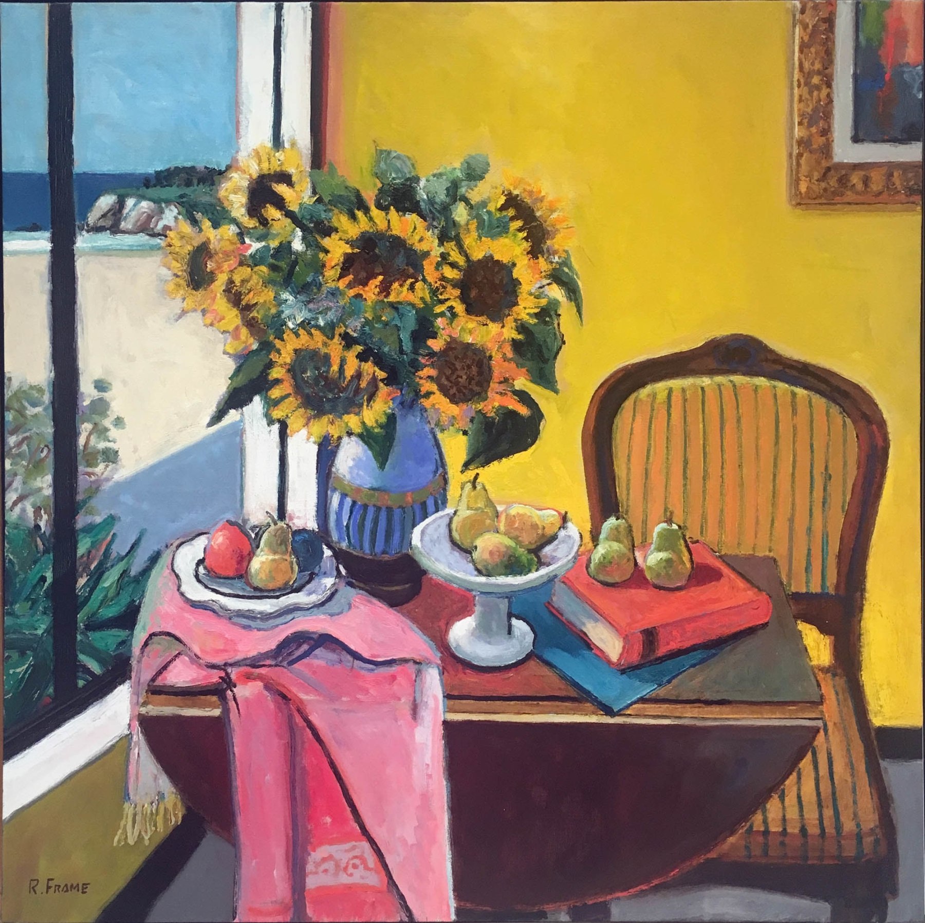 Robert Frame, Sunflowers in a Yellow Room, c.1975