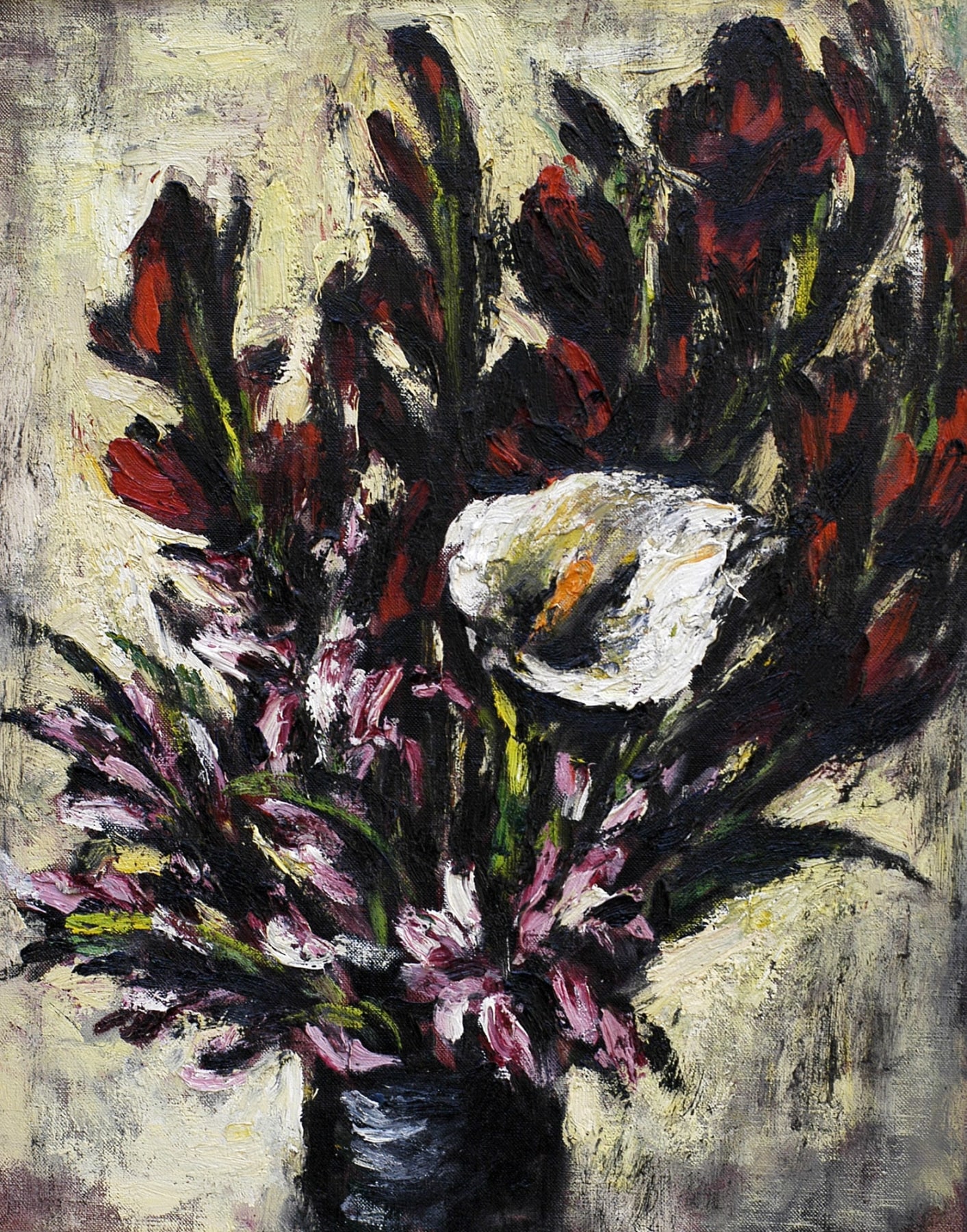 DAN LUTZ (1906-1978), Lily with Red Glads, 1954