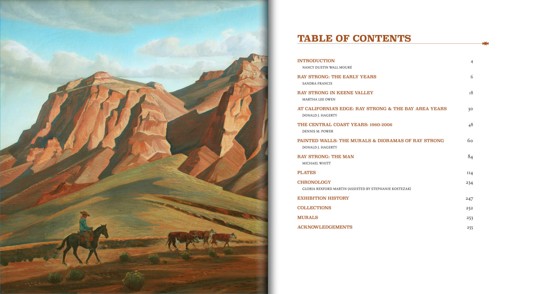 Table of Contents from RAY STRONG: American Artist