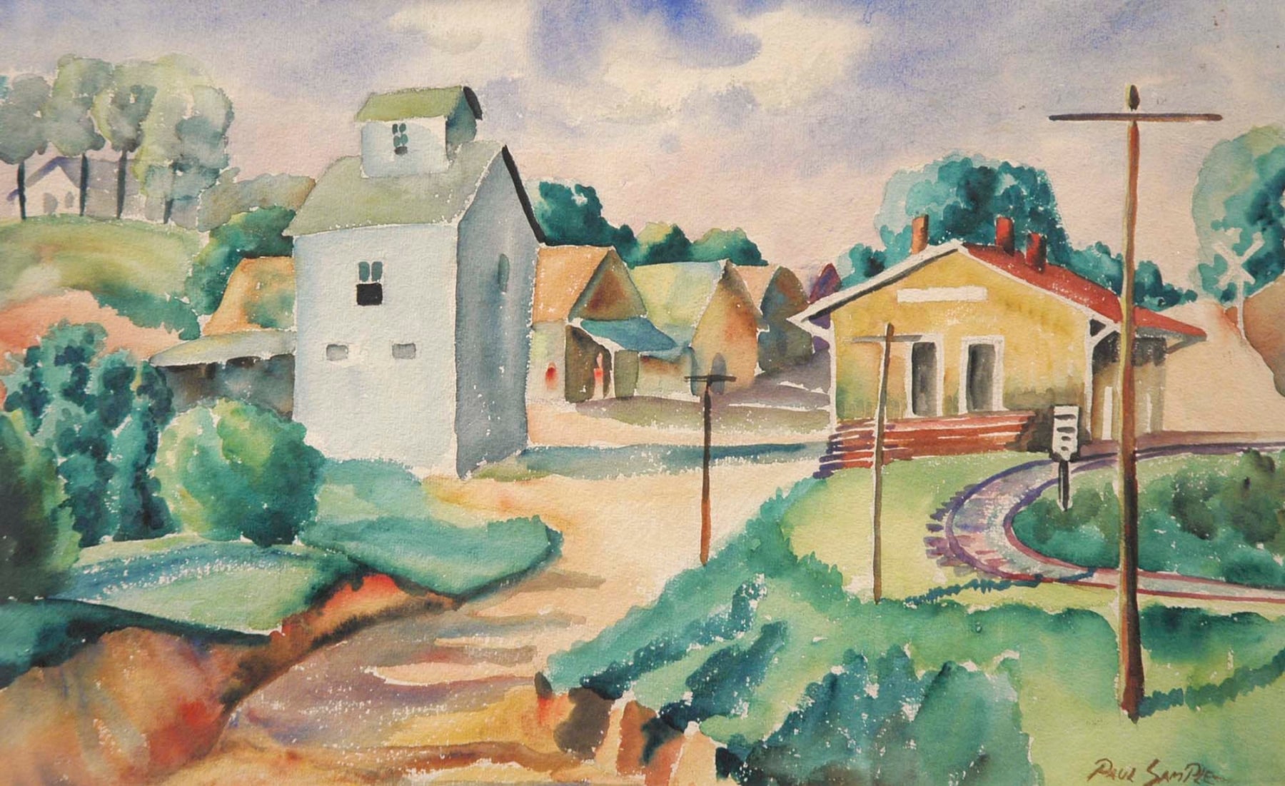 Paul Sample (1896-1947), Small Town Scene