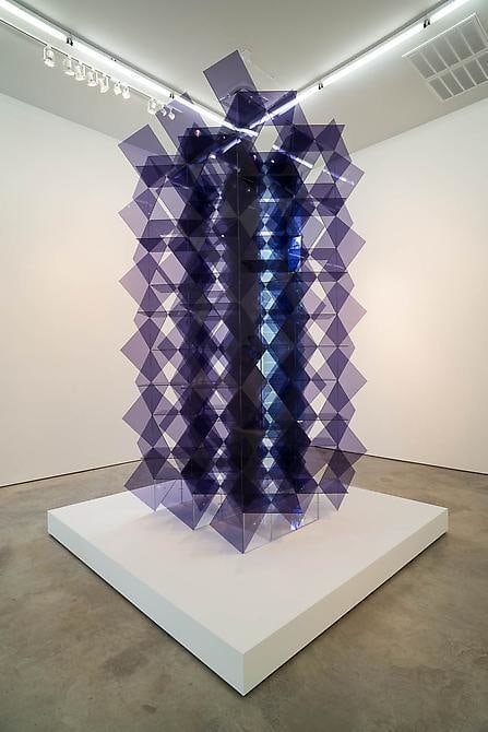 Francisco Sobrino, Transformation instable juxtaposition / superposition, 1963/2011. Plexiglas, transparent glass.