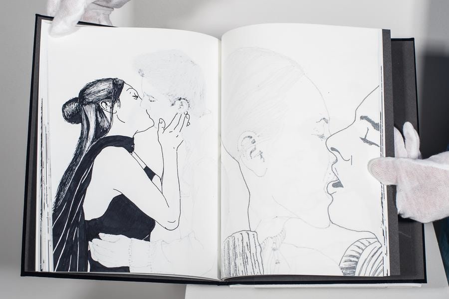 Mariano Dal Verme, The book of love, 2013. Ink, paper, 11 in. x 8 1/2 in.