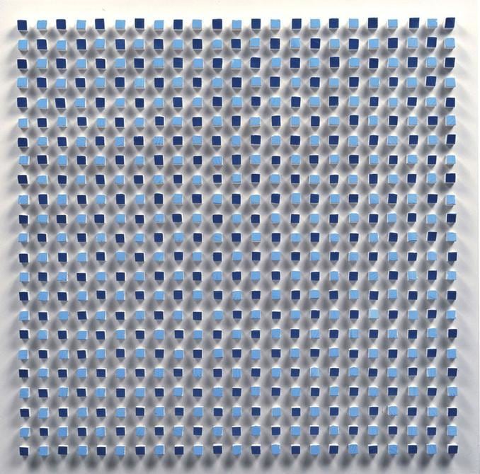 Luis Tomasello, Objet Plastique No. 848, 2006. Acrylic on wood, 20 1/2 x 20 1/2 x 2 in.&nbsp;