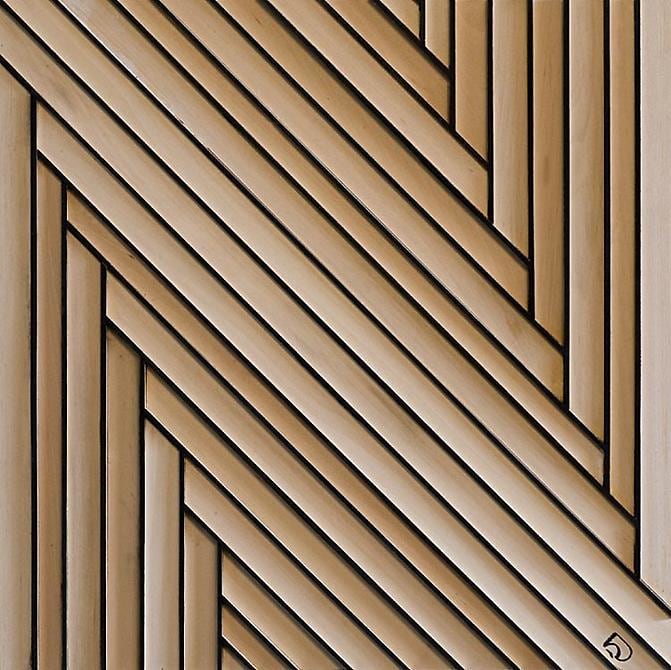 Harvey J. Bott, Footnote Retrospective, India ink and synthetic co-polymer acrylic on basswood on pressed wood panel, 2005
