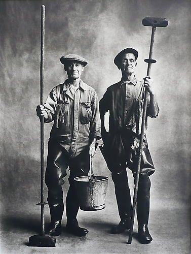 Irving Penn Lorry Washers, London.  1950