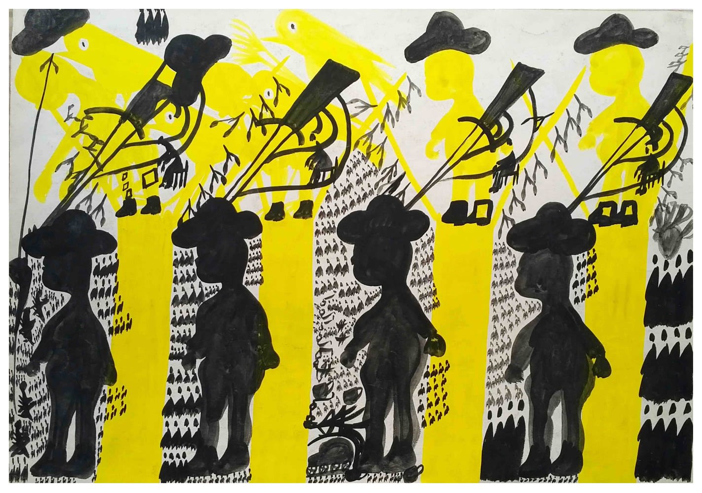 Carlo Zinelli (1916-1974) Italie, Sans titre, 1960, Tempera sur papier, 35.5&nbsp;x 51&nbsp;cm