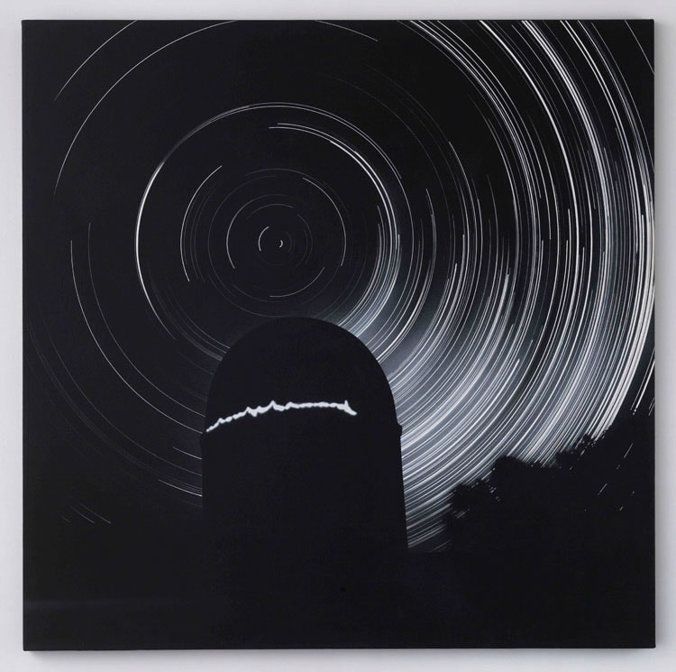 Jack Goldstein, Untitled (Observatory), 1983. Acrylic on canvas 60 x 60 inches. Courtesy of Venus over Manhattan.
