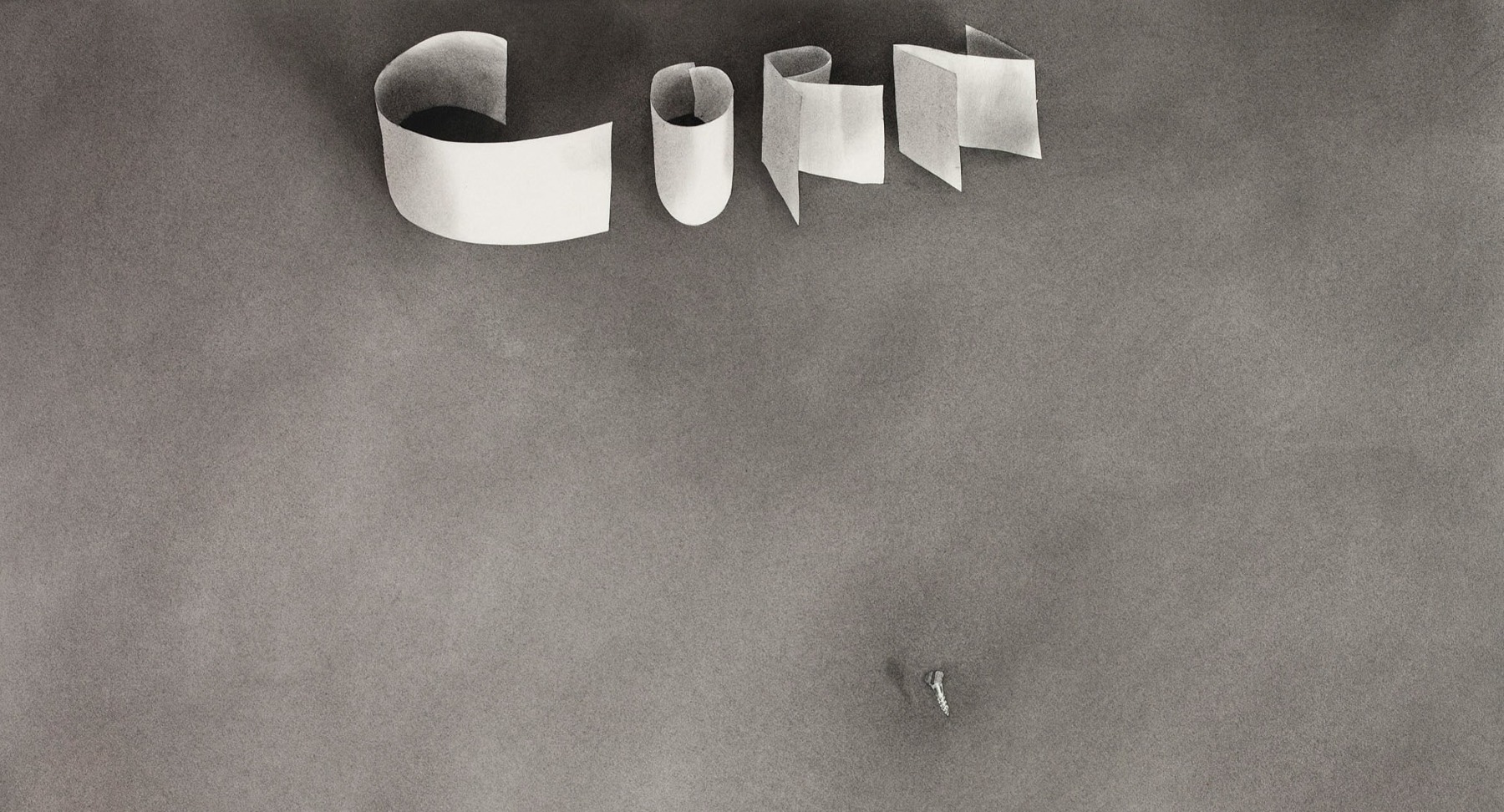 Detail of a work on paper by Ed Ruscha titled Corn with Screw from 1968