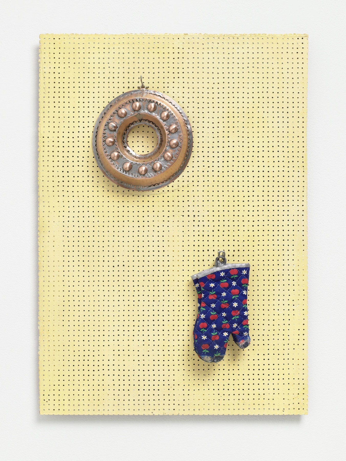 Kitchenette 2011&ndash;2014 acrylic on particle board, copper, sewn fabrix, and wire