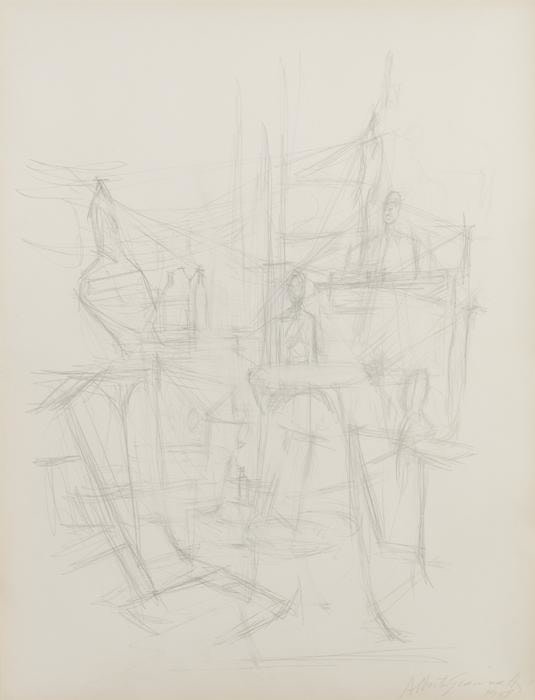 Alberto Giacometti L&#039;atelier avec sculptures