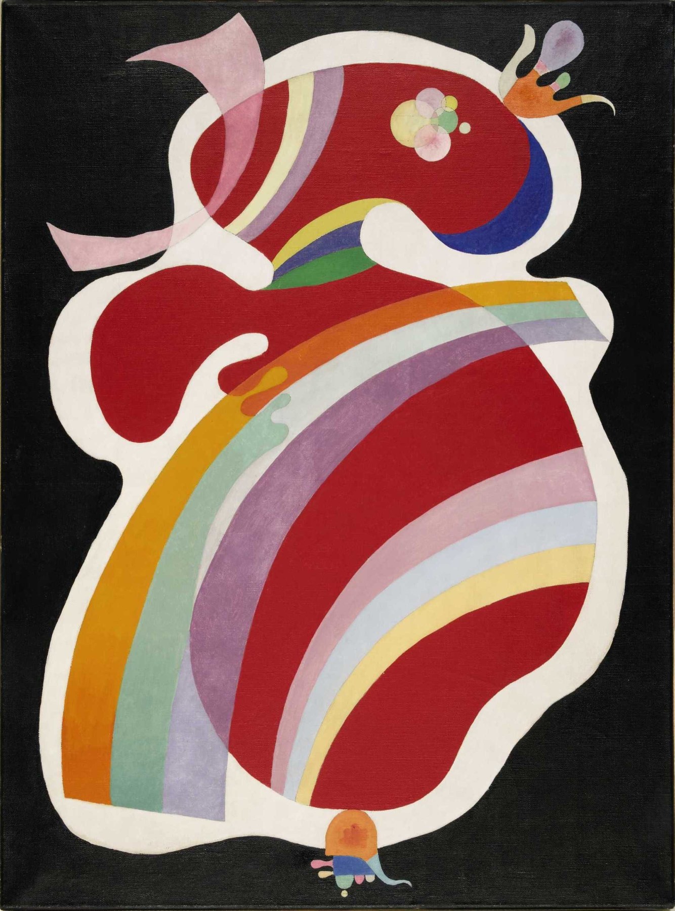 Wassily Kandinsky, La Forme Rouge (Die Rote Form) (Red Form), 1938. Oil on canvas 82 x 60 cm. (32.3 x 23.6 in.) &copy;Helly Nahmad Gallery NY