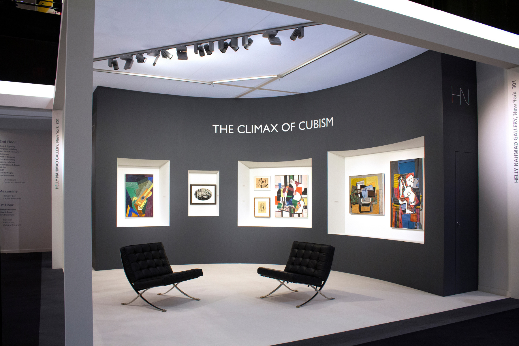 Installation view of the Helly Nahmad Gallery booth at the art fair TEFAF Spring 2019