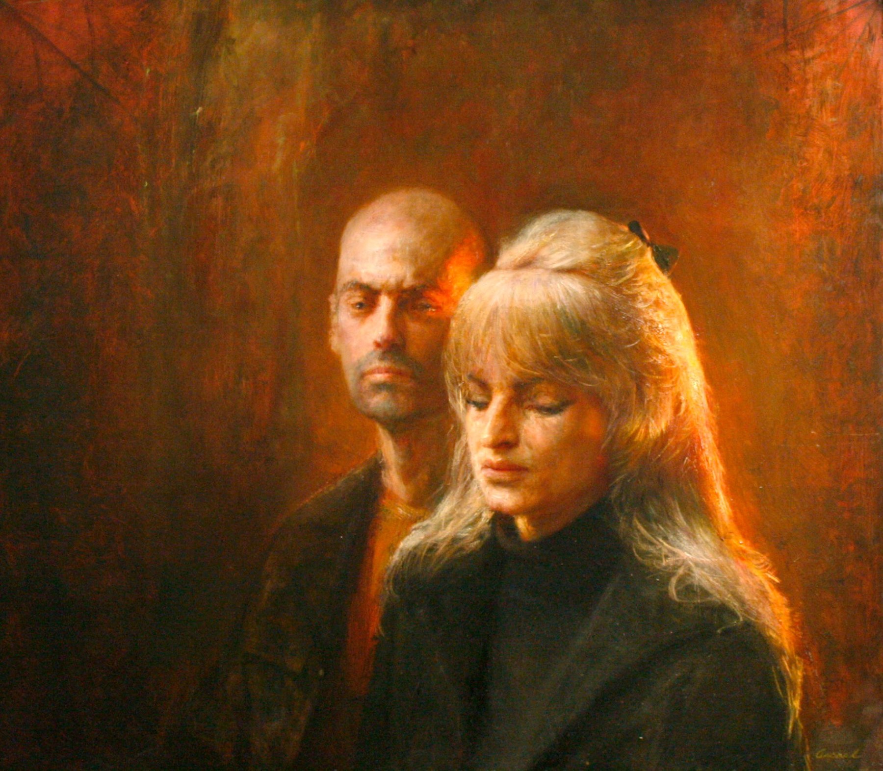 Steven Assael, Elena and Mark, 2008, oil on panel, 33 1/2 x 38 inches