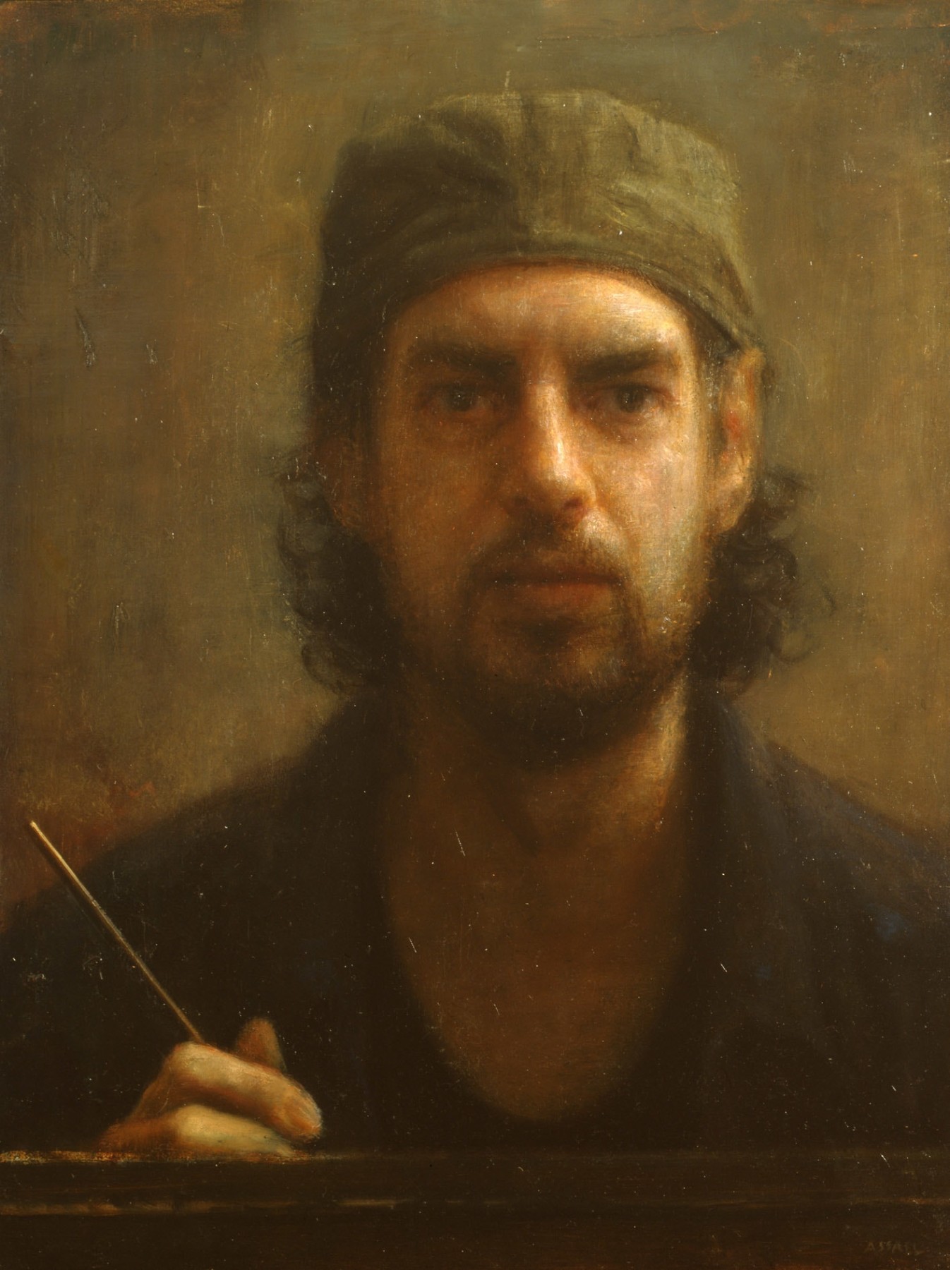 Steven Assael, Self-Portrait, 2007, oil on board, 16 x 12 inches