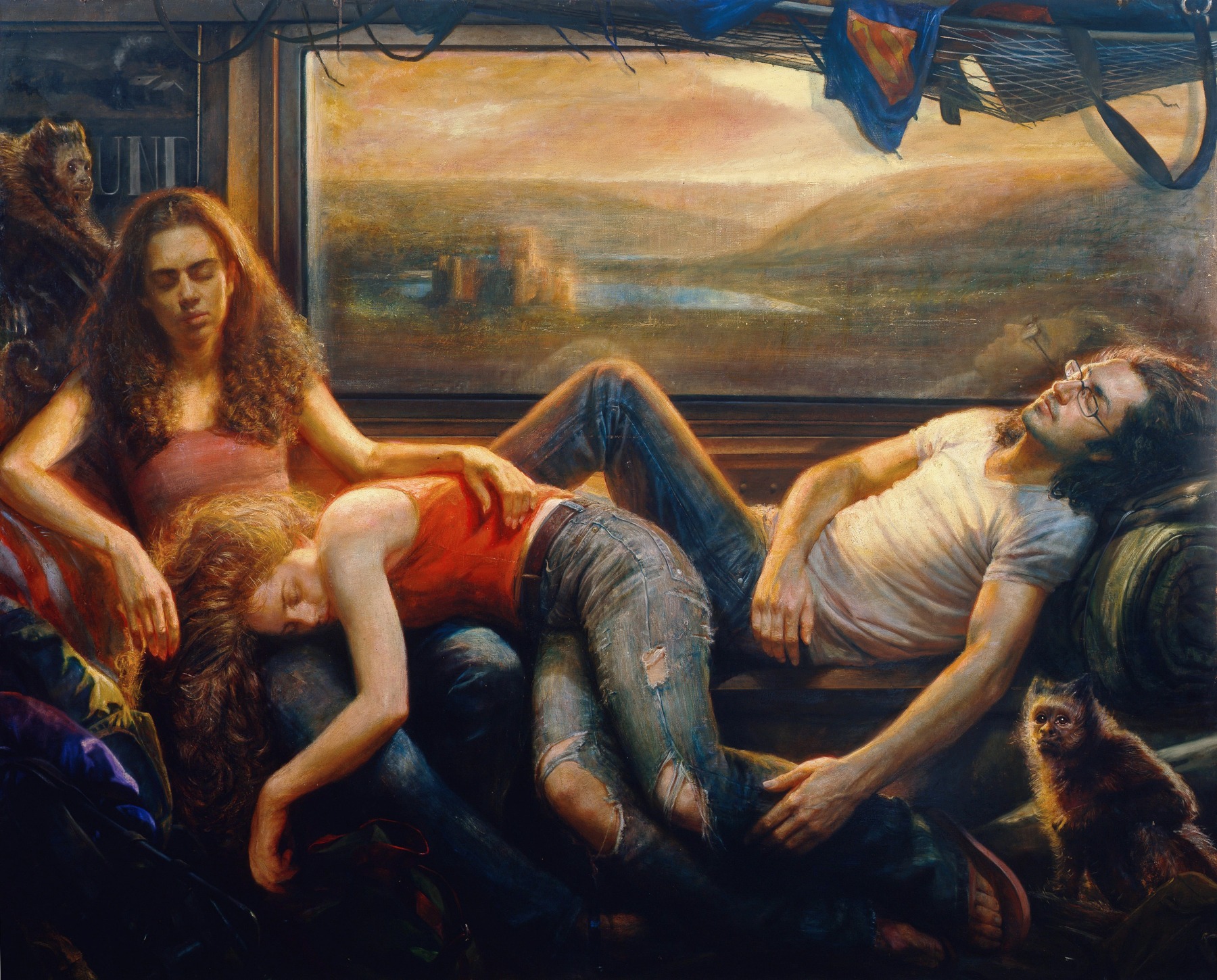Steven Assael, Passengers (SOLD), 2008, oil on canvas, 72 x 90 inches