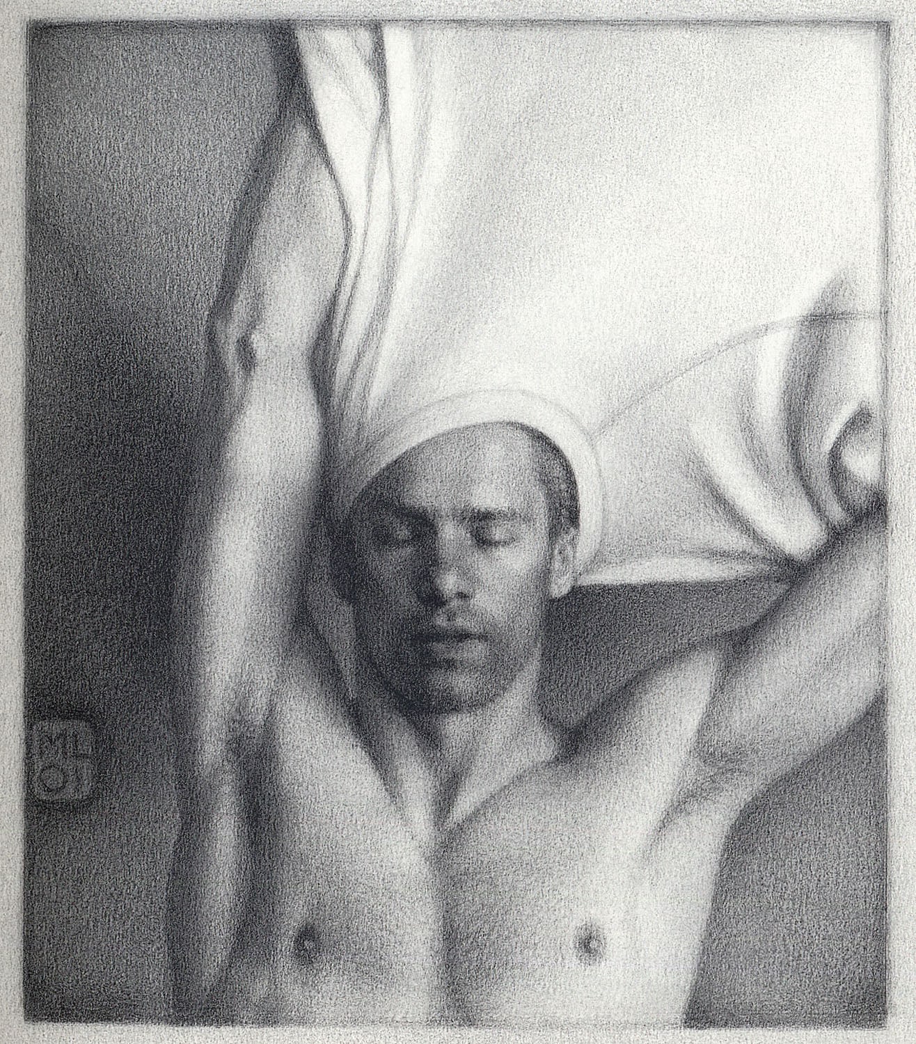 Michael Leonard, Taking Off (SOLD), 2002, graphite pencil on paper, 8 3/8 x 7 1/4 inches