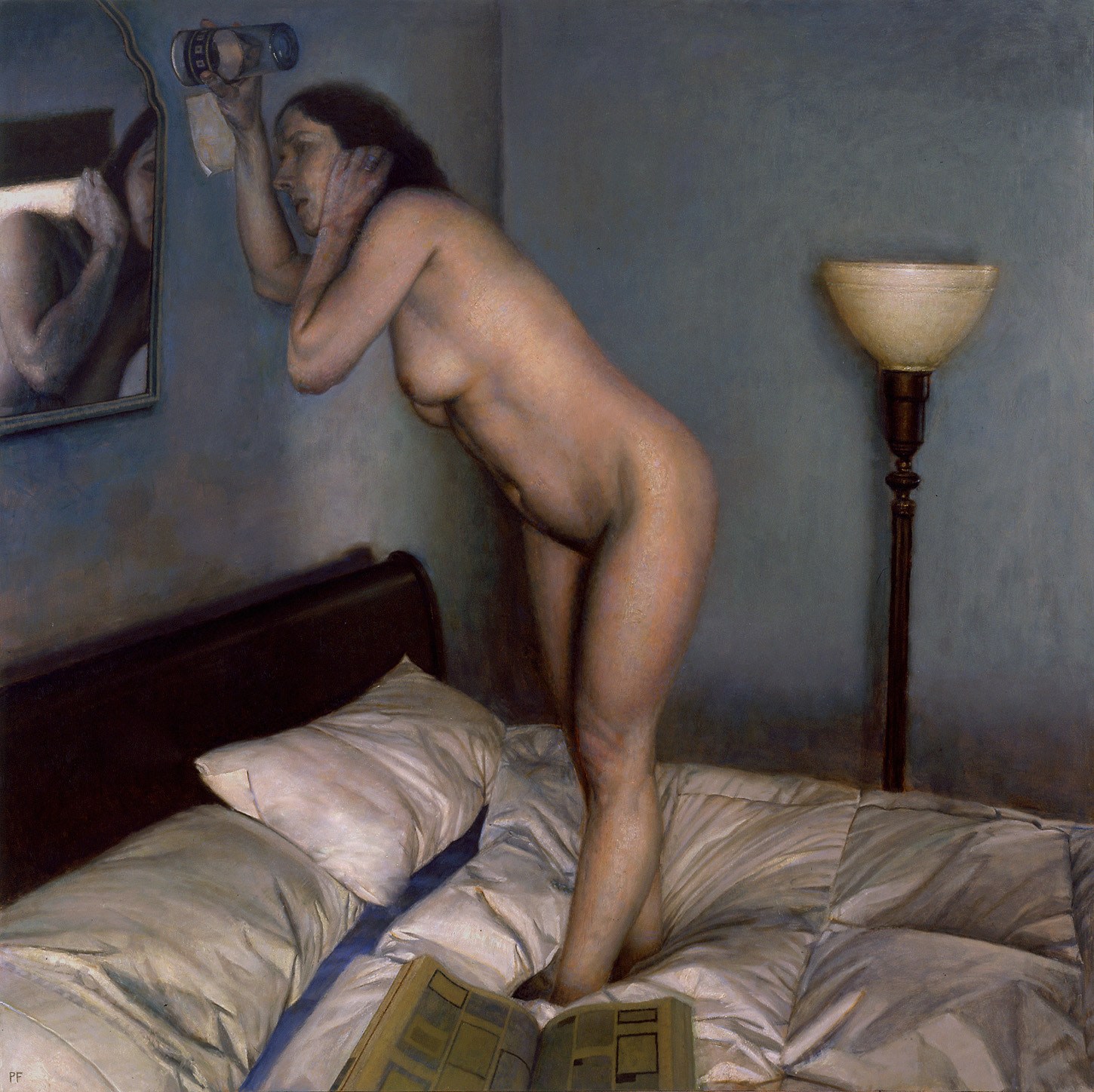 paul fenniak, Eavesdropper, 2006, oil on canvas, 48 x 48 inches