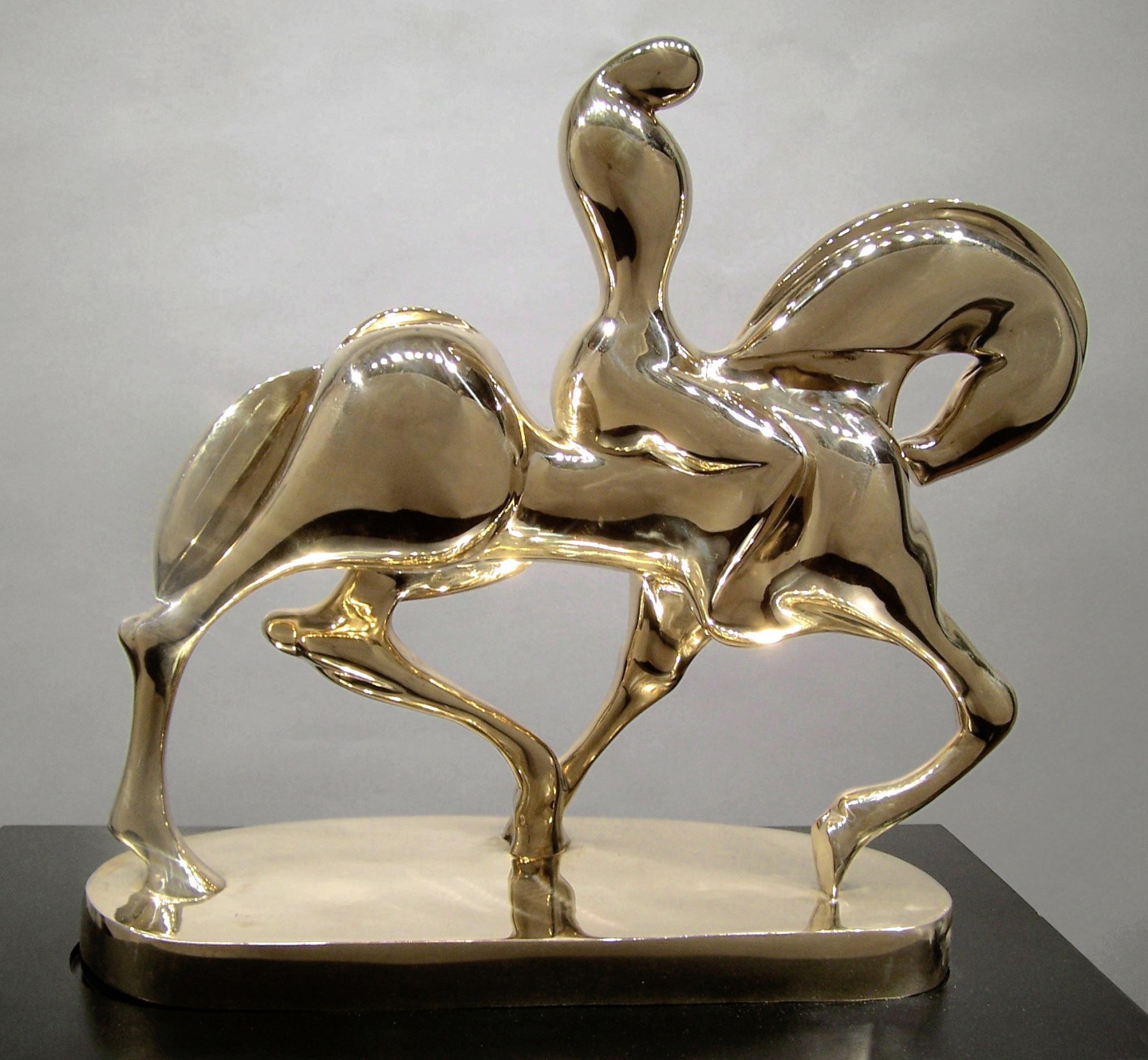 Hugo Robus, The General (SOLD), 1922, polished bronze, 19 x 19 1/2 x 7 3/8 inches, Edition 4/6