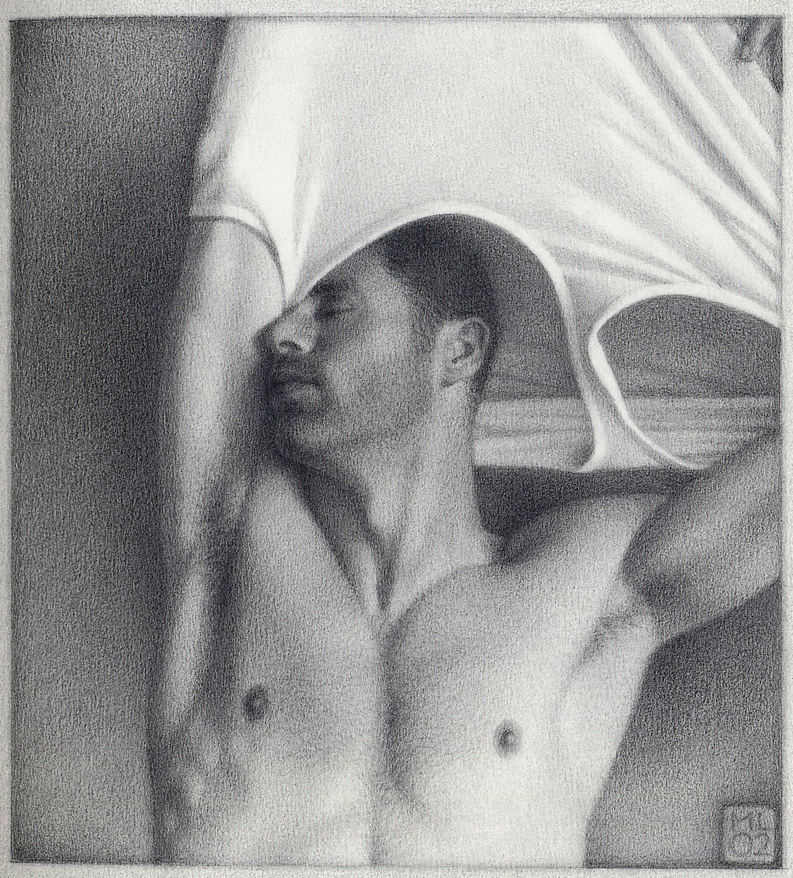 Michael Leonard, Taking Off II (SOLD), 2002, graphite pencil on paper, 8 1/2 x 7 3/4 inches