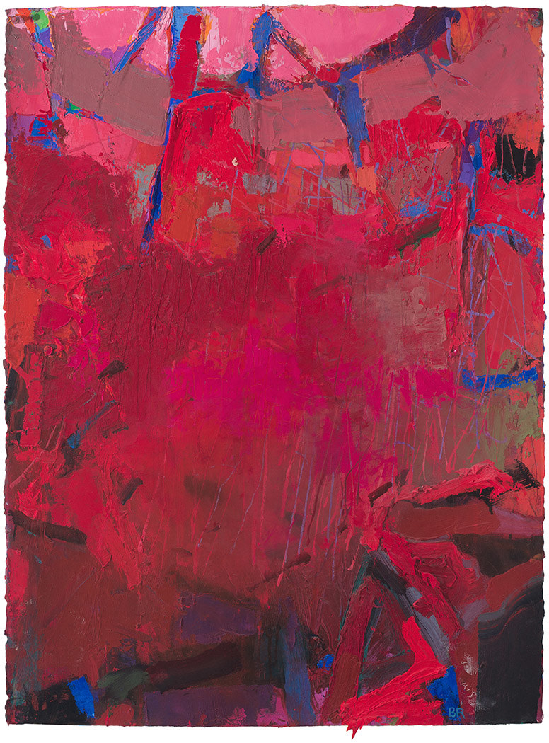 Brian Rutenberg, Sundown 1, 2016, oil and pastel on paper, 30 x 22 1/2 inches